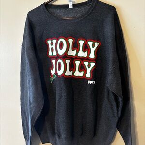 Jerzees Gray 'Holly Jolly' Sweatshirt